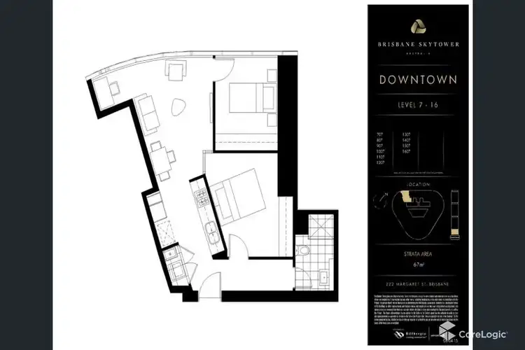 Floorplan of Homely apartment listing, 807/222 Margaret Street, Brisbane City QLD 4000