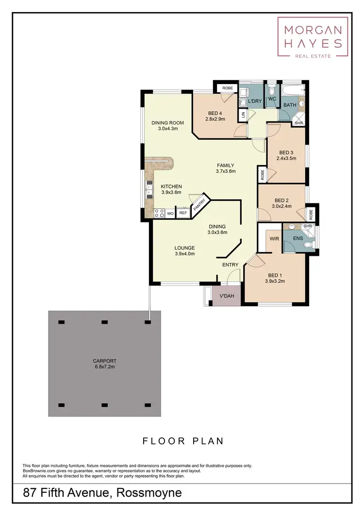 Floorplan of Homely house listing, 87 Fifth Avenue, Rossmoyne WA 6148