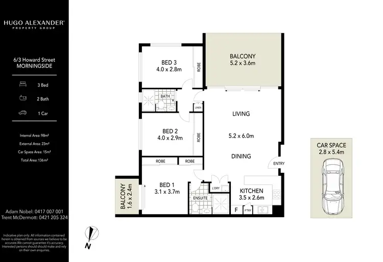 Floorplan of Homely apartment listing, 6/3 Howard Street, Morningside QLD 4170