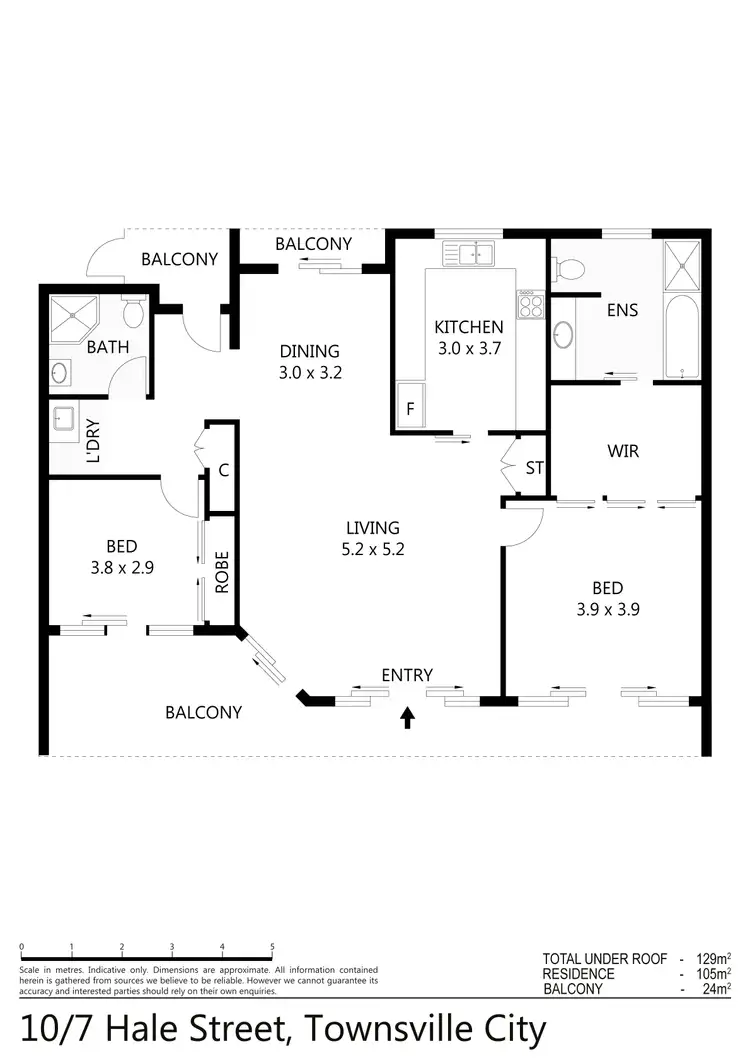 Floorplan of Homely apartment listing, 10/7 Hale Street, North Ward QLD 4810