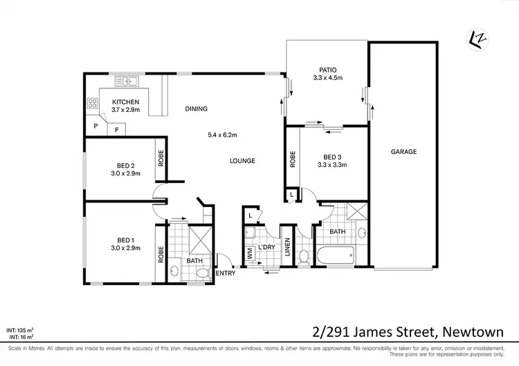 Floorplan of Homely semi-detached listing, 1 & 2/291 James Street, Newtown QLD 4350