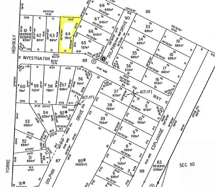 Floorplan of Homely land listing, 7 Investigator Way, Marion Bay SA 5575