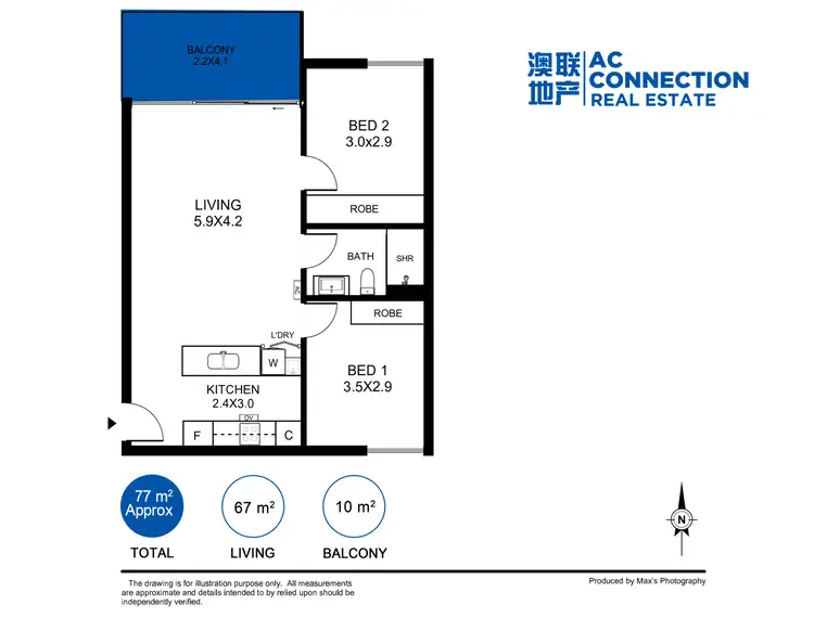 Floorplan of Homely apartment listing, 1010/156 Wright Street, Adelaide SA 5000