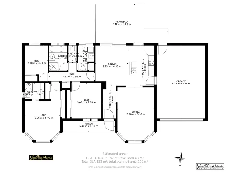 Floorplan of Homely house listing, 5 La Bamba Drive, Yarrawonga VIC 3730