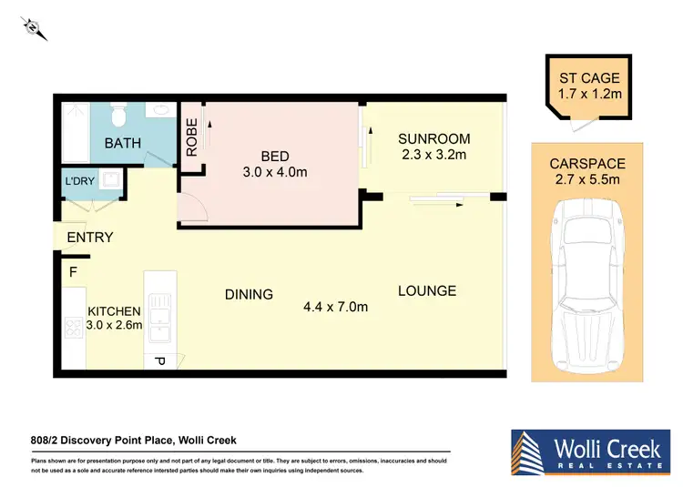 Floorplan of Homely apartment listing, 808/2 Discovery Point Place, Wolli Creek NSW 2205