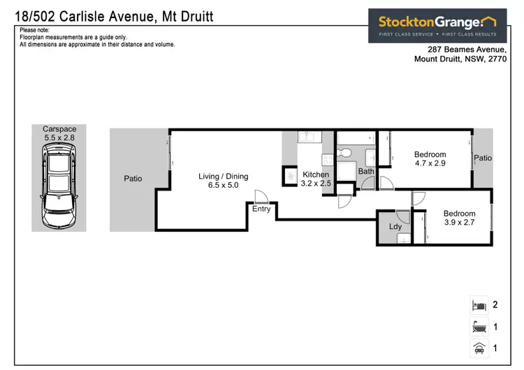 Floorplan of Homely apartment listing, 18/502-514 Carlisle Avenue, Mount Druitt NSW 2770