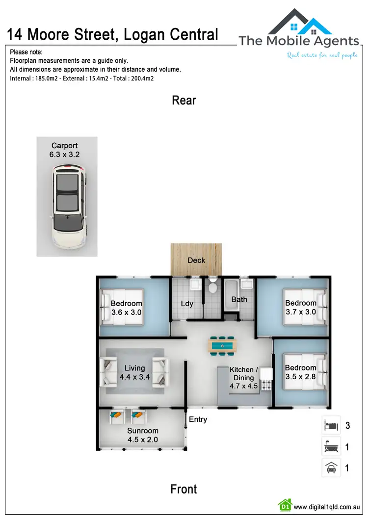 Floorplan of Homely house listing, 14 Moore Street, Logan Central QLD 4114