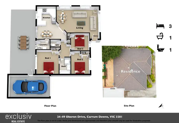 Floorplan of Homely unit listing, 24/49 Oberon Drive, Carrum Downs VIC 3201
