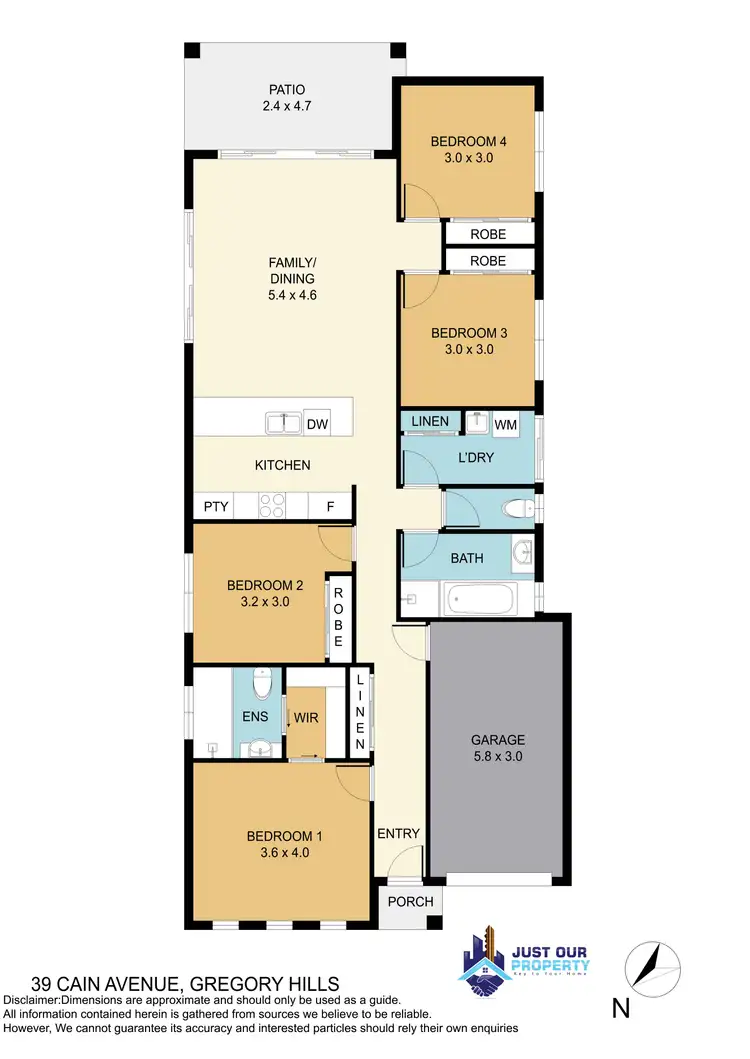 Floorplan of Homely house listing, 39 Cain Ave, Gregory Hills NSW 2557