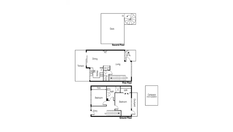Floorplan of Homely townhouse listing, 2/300 Como Parade West, Parkdale VIC 3195