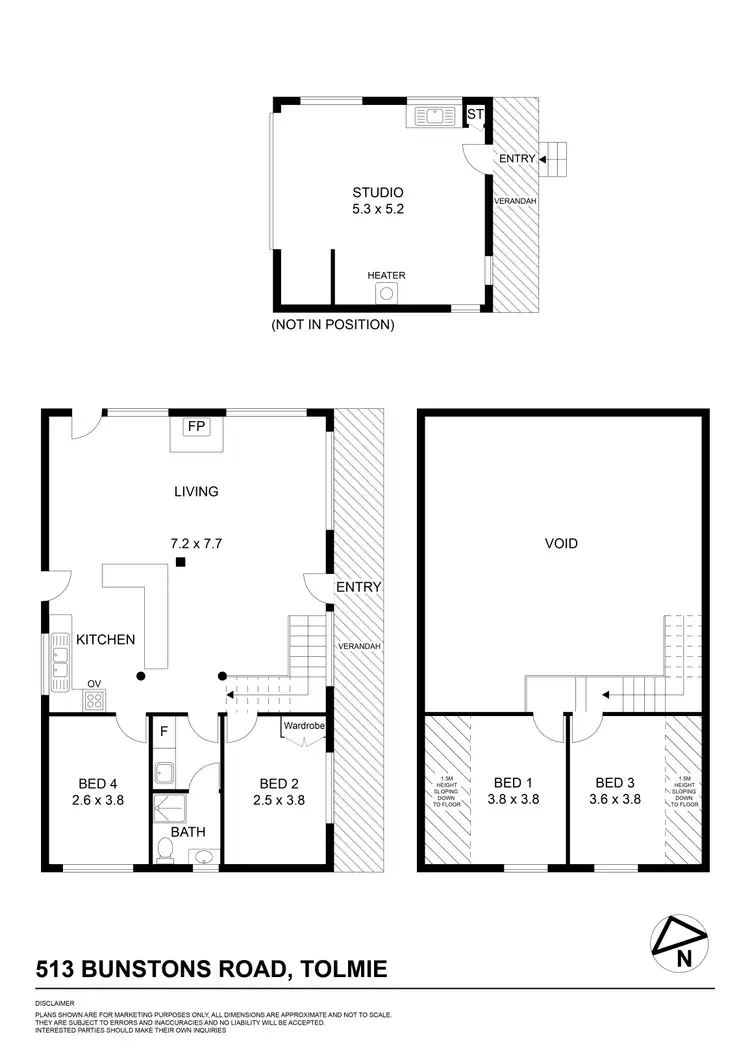 Floorplan of Homely rural property listing, 513 Bunstons Road, Tolmie VIC 3723