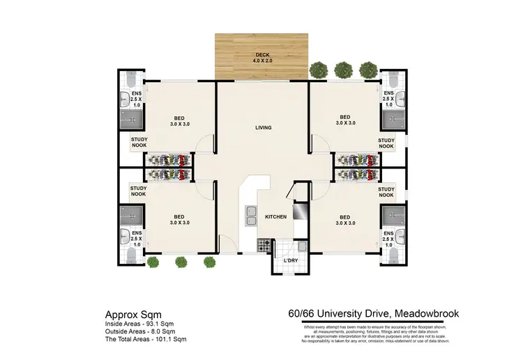 Floorplan of Homely apartment listing, 60/66 University Drive, Meadowbrook QLD 4131