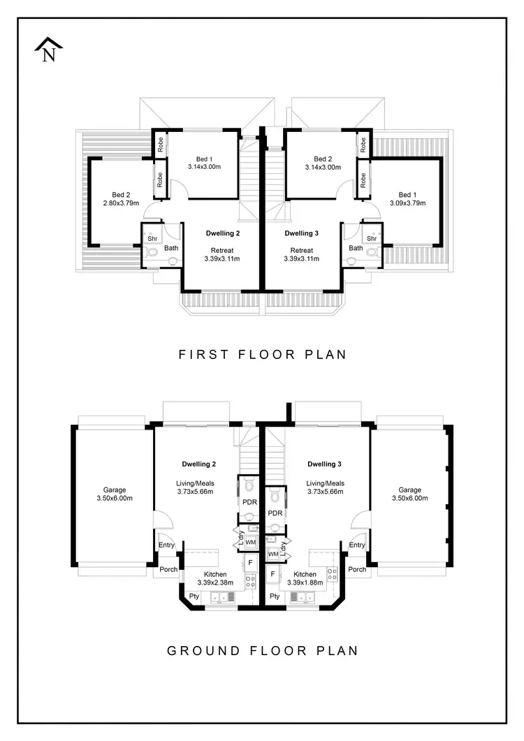 Floorplan of Homely townhouse listing, 2/148 Langton Street, Jacana VIC 3047