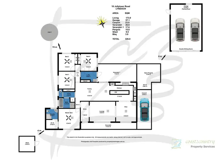 Floorplan of Homely house listing, 18 Jollytown Road, Lyndoch SA 5351