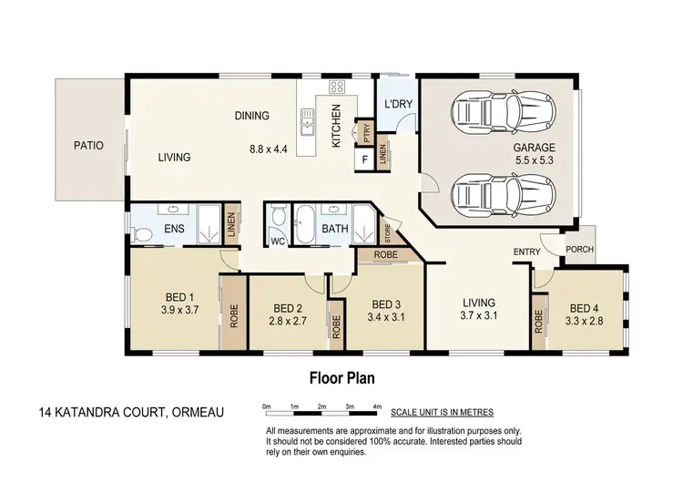 Floorplan of Homely house listing, 14 Katandra Crescent, Ormeau QLD 4208