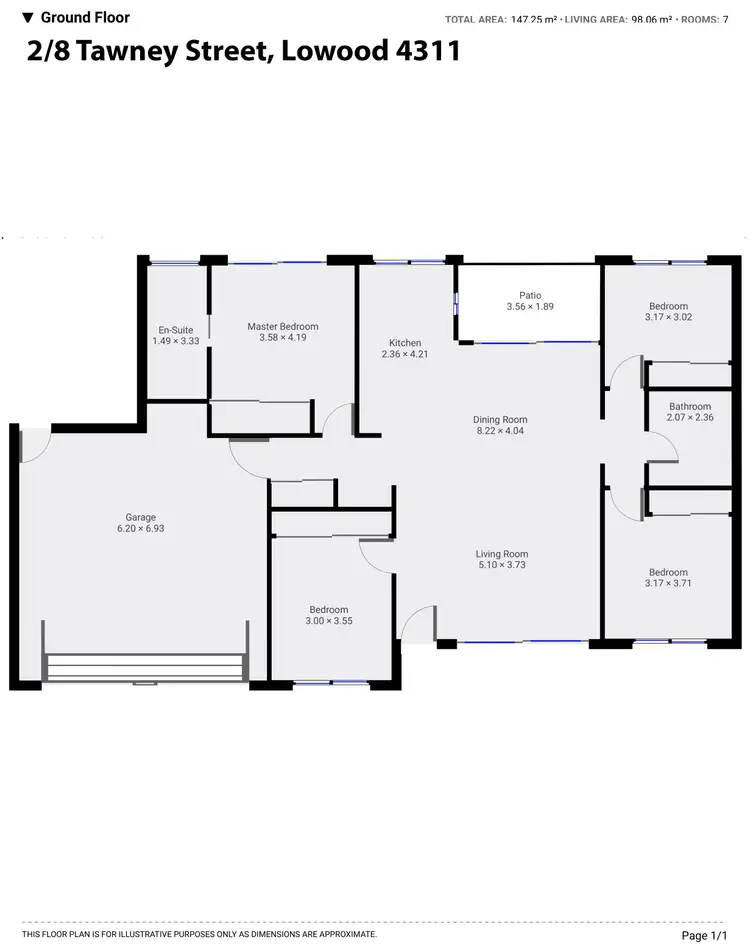 Floorplan of Homely unit listing, 2/8 Tawney Street, Lowood QLD 4311