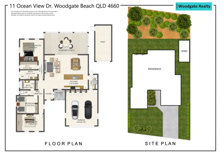 Floorplan of Homely house listing, 11 Ocean View Drive, Woodgate QLD 4660