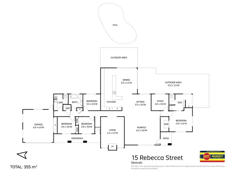 Floorplan of Homely house listing, 15 Rebecca Street, Glenvale QLD 4350