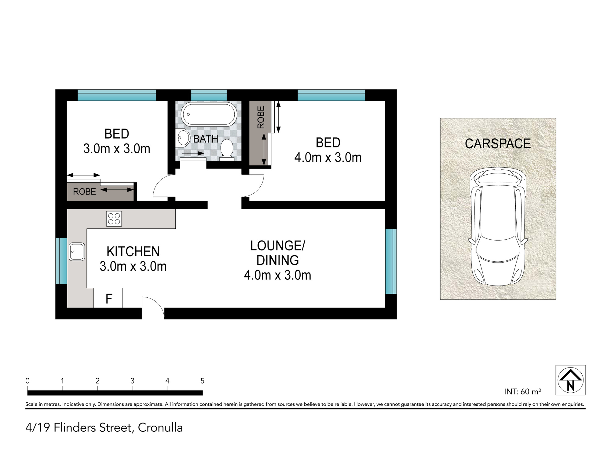Floorplan of Homely apartment listing, 4/19 Flinders Road, Cronulla NSW 2230