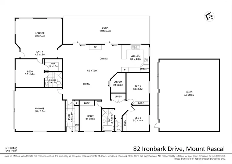 Floorplan of Homely house listing, 82 Ironbark Drive, Mount Rascal QLD 4350