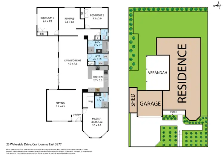 Floorplan of Homely house listing, 23 Waterside Drive, Cranbourne East VIC 3977