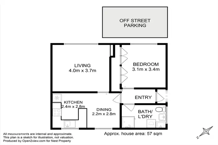 Floorplan of Homely unit listing, 1/239 Lenah Valley Road, Lenah Valley TAS 7008