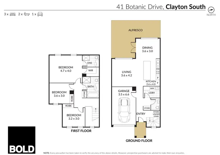 Floorplan of Homely townhouse listing, 41 Botanic Drive, Clayton South VIC 3169