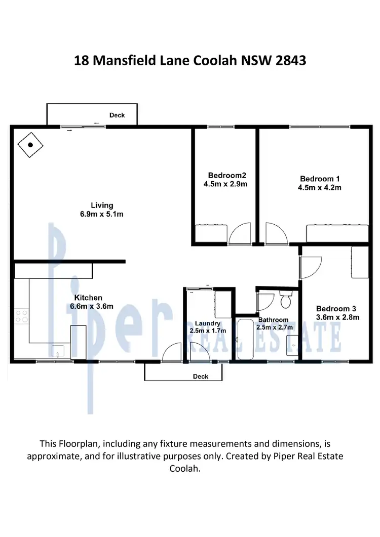 Floorplan of Homely house listing, 18 Mansfield lane, Coolah NSW 2843