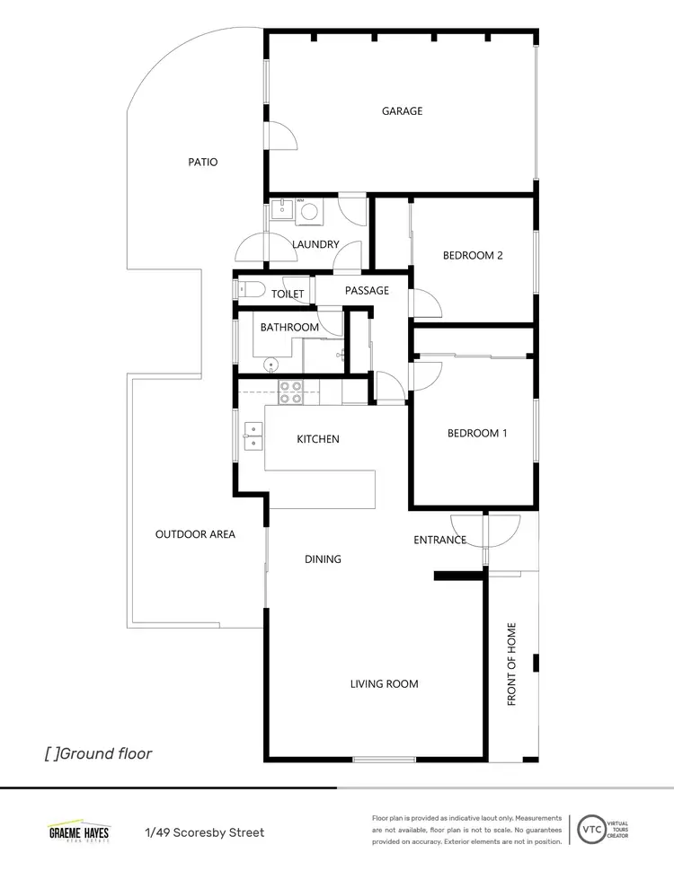 Floorplan of Homely unit listing, 1/49 Scoresby Street, Kerang VIC 3579