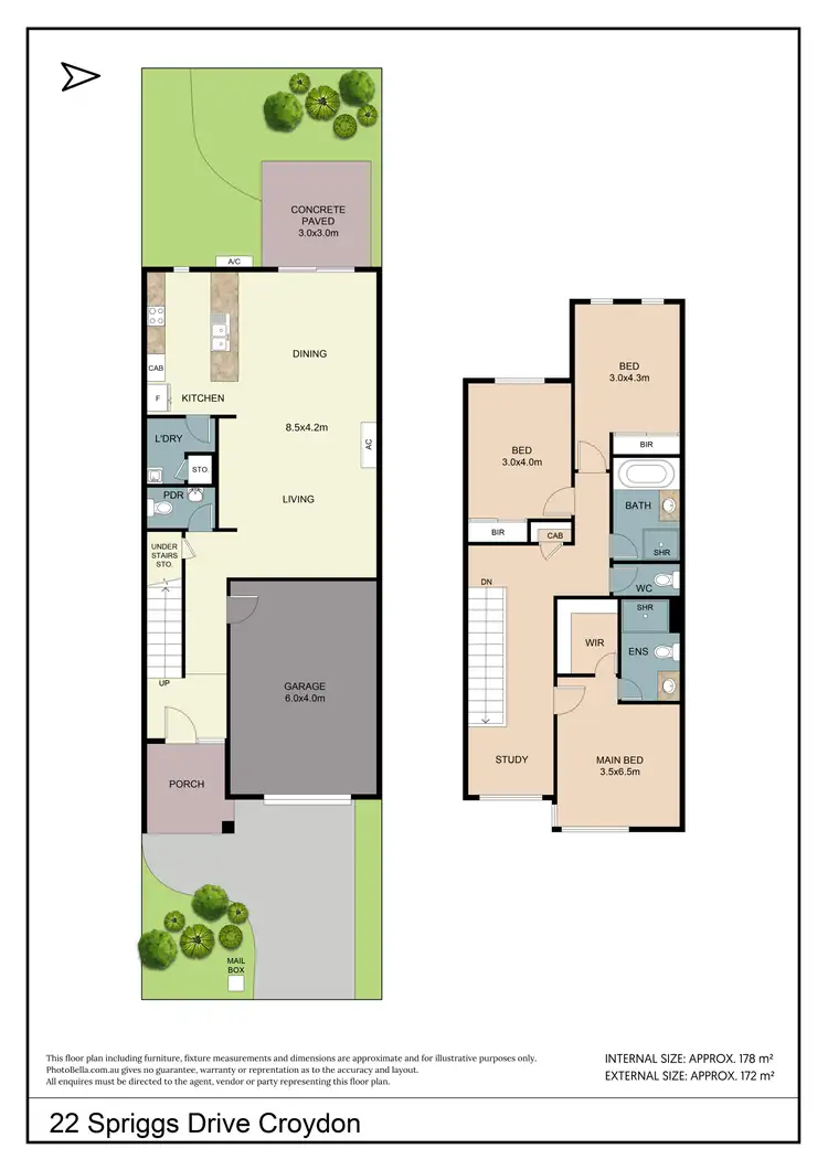 Floorplan of Homely townhouse listing, 22 Spriggs Drive, Croydon VIC 3136