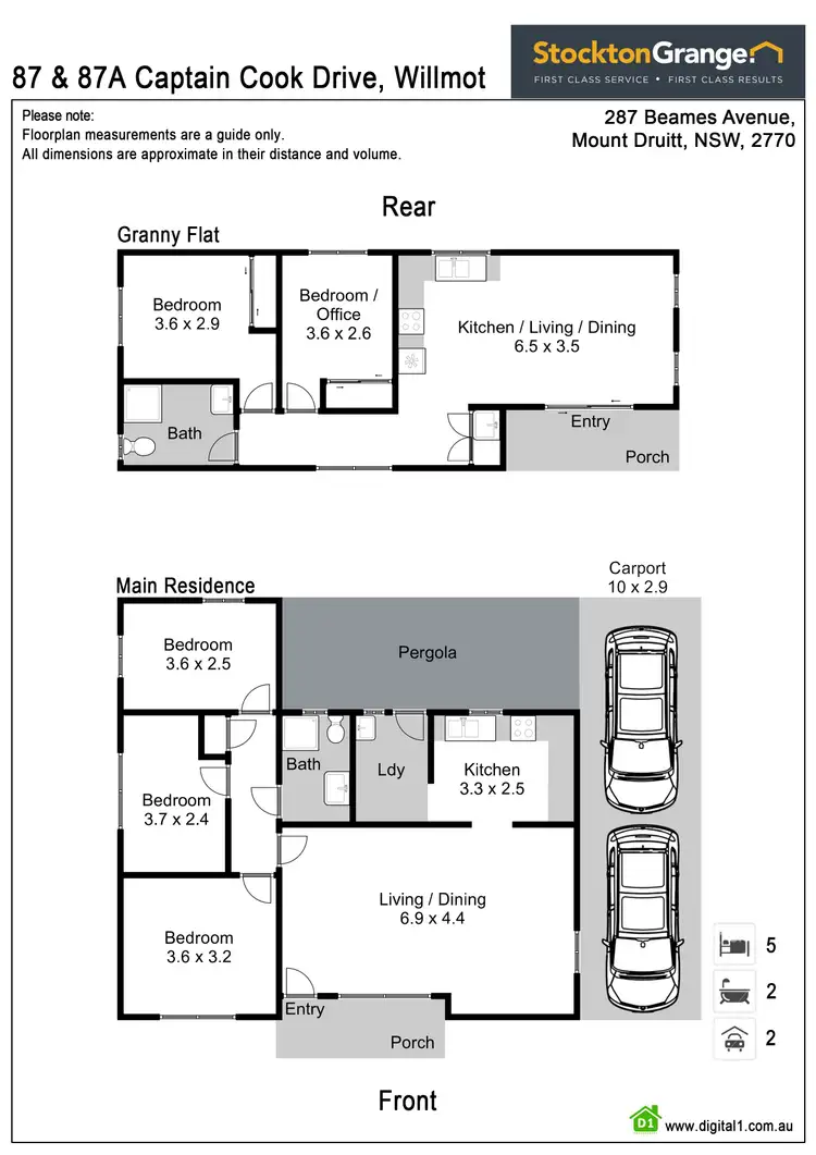 Floorplan of Homely house listing, 87 & 87a Captain Cook Drive, Willmot NSW 2770