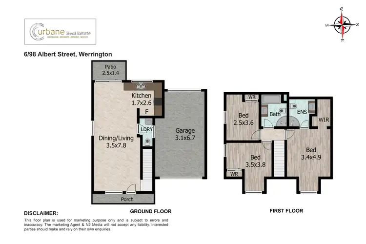 Floorplan of Homely townhouse listing, 6/98 Albert Street, Werrington NSW 2747