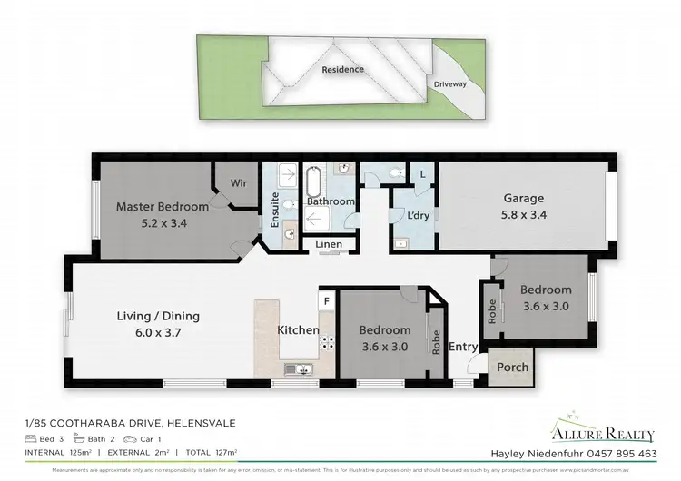 Floorplan of Homely semi-detached listing, 1/85 Cootharaba Drive, Helensvale QLD 4212