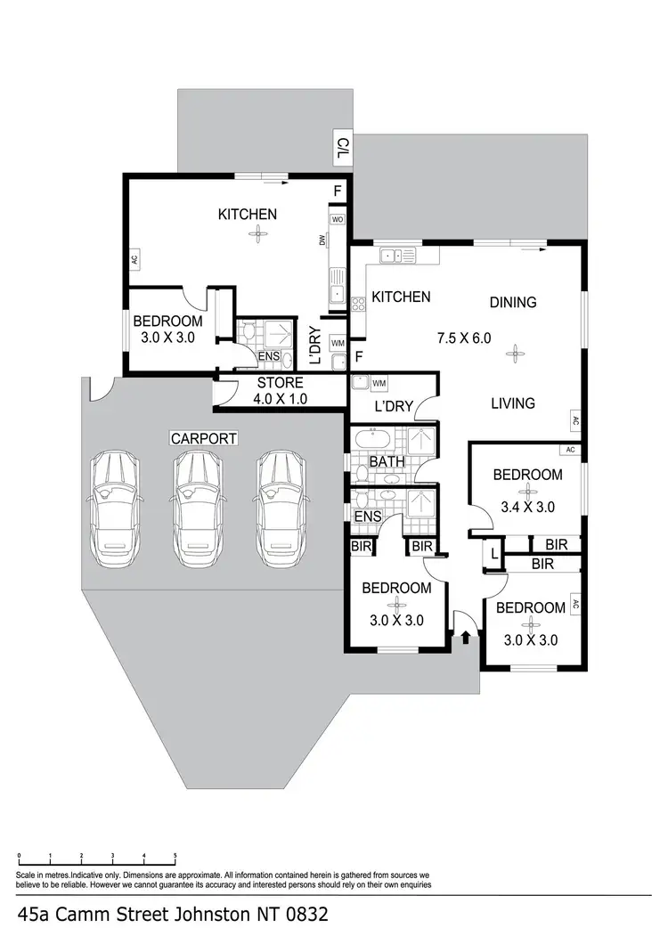 Floorplan of Homely house listing, 45a & b Camm Street, Johnston NT 832