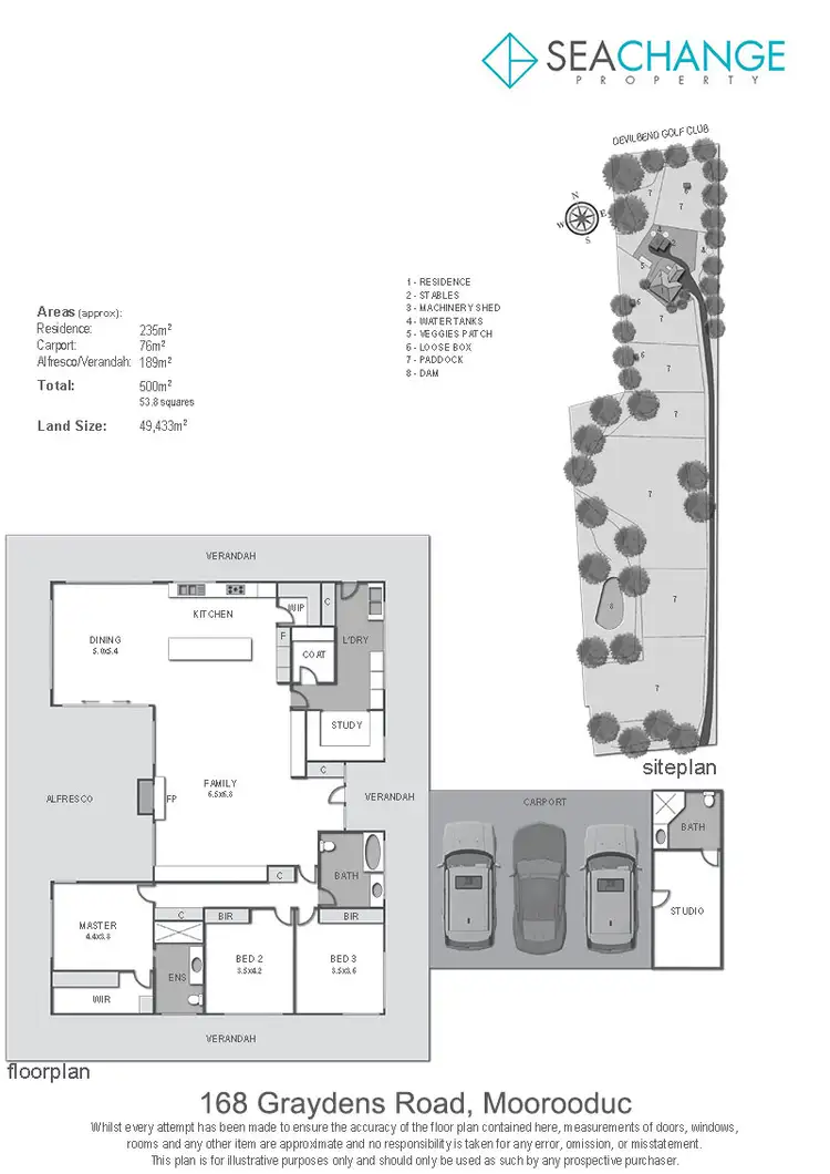 Floorplan of Homely rural property listing, 168 Graydens Road, Moorooduc VIC 3933