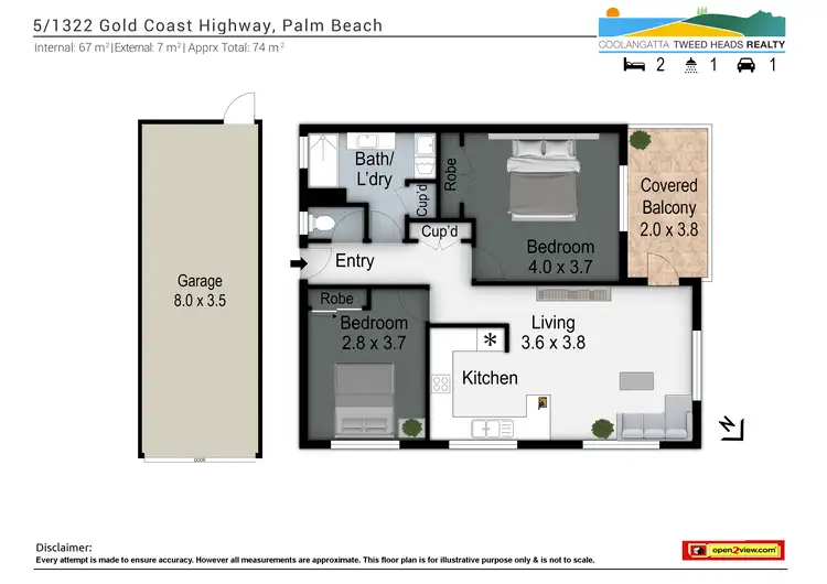 Floorplan of Homely apartment listing, 5/1322 Gold Coast Highway, Palm Beach QLD 4221
