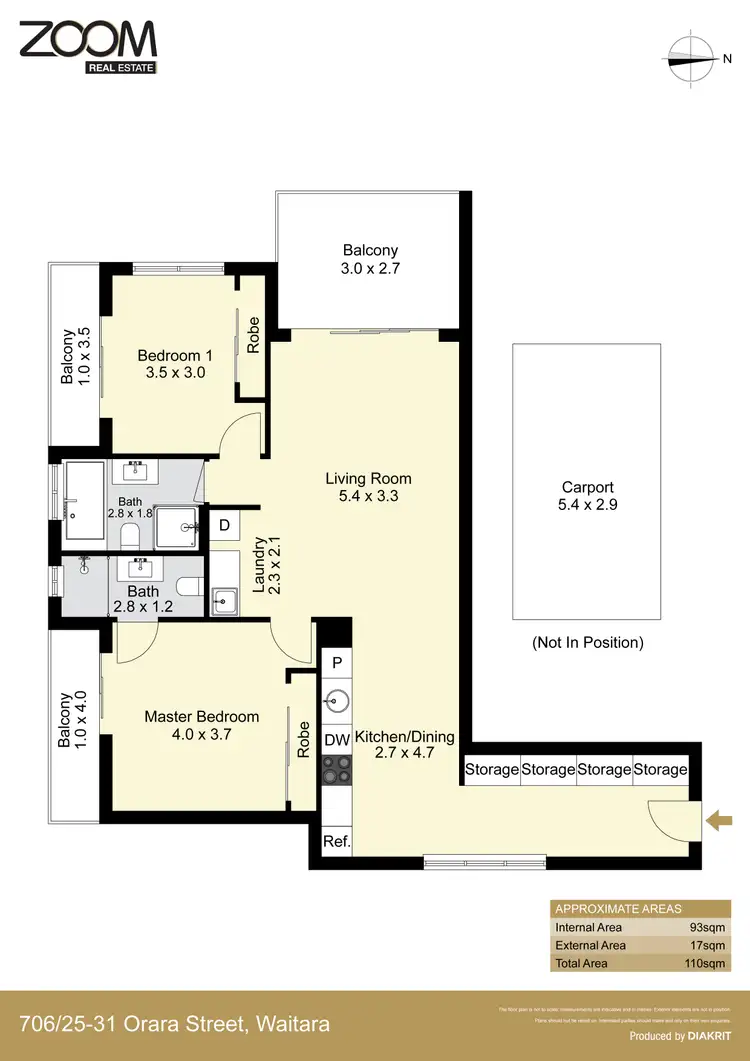 Floorplan of Homely apartment listing, 706/25-31 Orara Street, Waitara NSW 2077