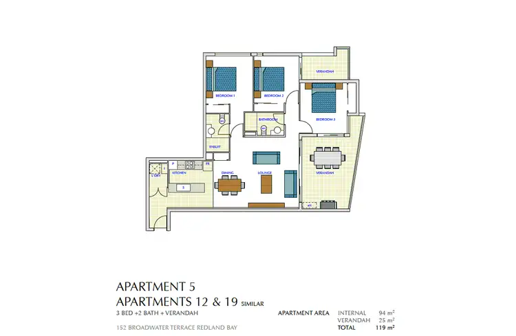 Floorplan of Homely unit listing, 5/152 Broadwater Terrace, Redland Bay QLD 4165