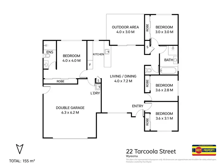 Floorplan of Homely house listing, 22 Tarcoola Street, Wyreema QLD 4352