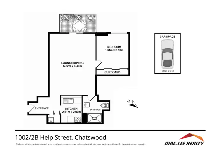 Floorplan of Homely apartment listing, 1002/2B Help Street, Chatswood NSW 2067