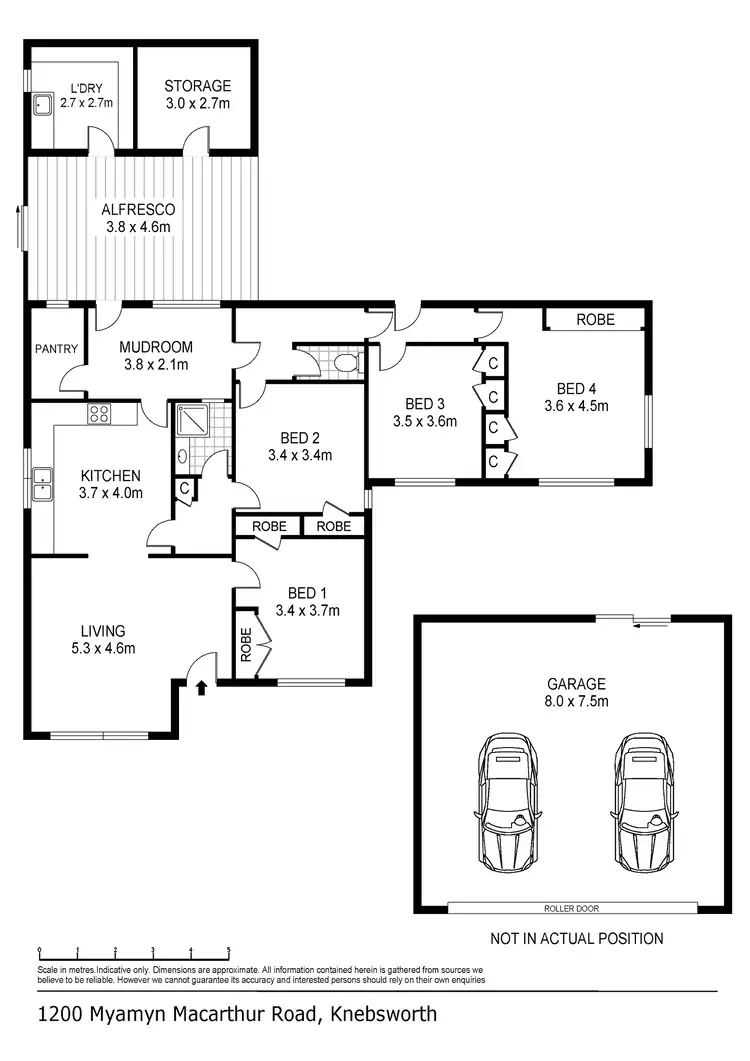 Floorplan of Homely rural property listing, 1200 Myamyn-MacArthur Road, Knebsworth VIC 3286