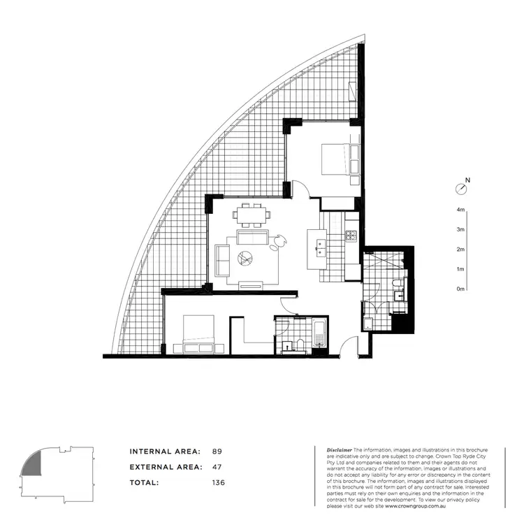 Floorplan of Homely apartment listing, 701A/6 Devlin Street, Ryde NSW 2112