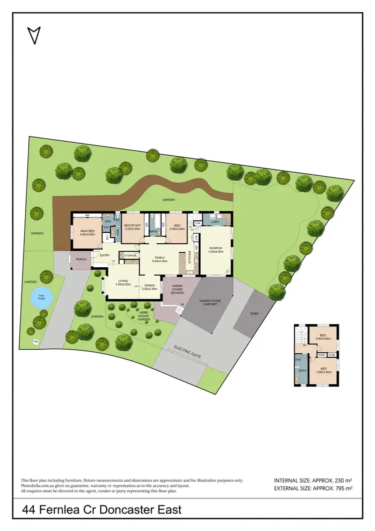 Floorplan of Homely house listing, 44 Fernlea Crescent, Doncaster East VIC 3109