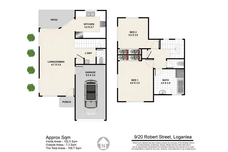Floorplan of Homely townhouse listing, 9/20 Robert Street, Loganlea QLD 4131