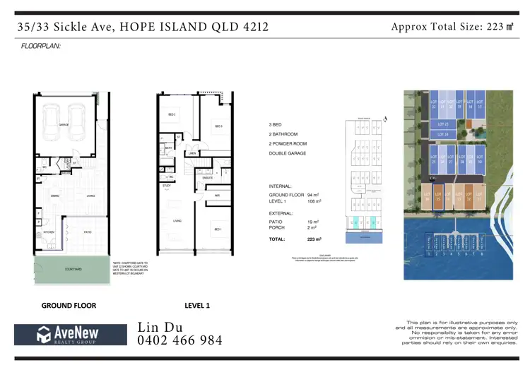 Floorplan of Homely townhouse listing, 35/33 Sickle Avenue, Hope Island QLD 4212
