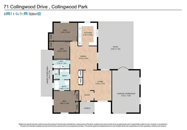 Floorplan of Homely house listing, 71 Collingwood Drive, Collingwood Park QLD 4301