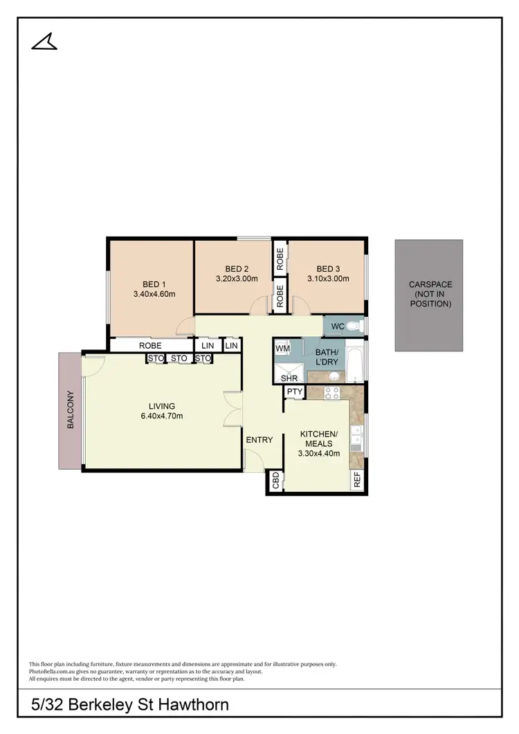 Floorplan of Homely flat listing, 5/32 Berkeley Street, Hawthorn VIC 3122
