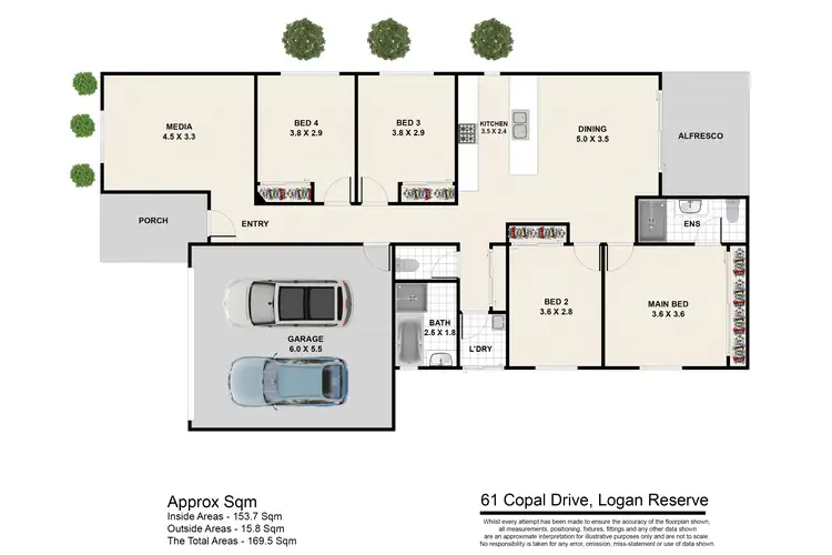Floorplan of Homely house listing, 61 Copal Drive, Logan Reserve QLD 4133