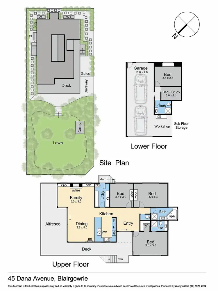 Floorplan of Homely house listing, 45 Dana Avenue, Blairgowrie VIC 3942