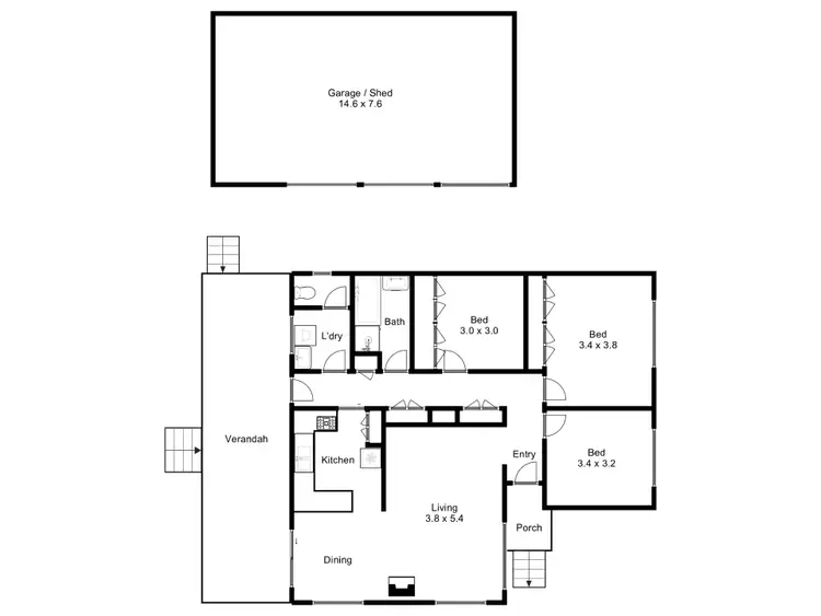 Floorplan of Homely house listing, 21 Cobham Street, Jamieson VIC 3723